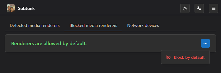 Esimerkki siitä, miten sallitaan renderoija